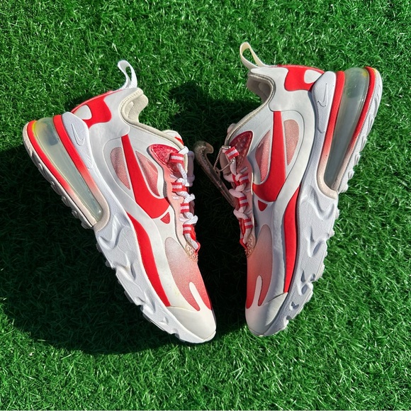 Nike Air Max 270 React SE White / Track Red Barely Rose - Picture 5 of 16